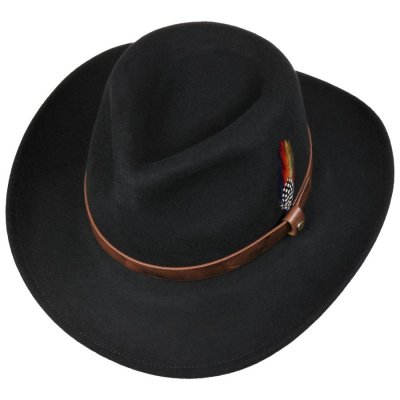 Hatte - Stetson Walters Western Woolfelt (sort)