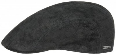 Sixpence / Flat cap - Stetson Madison Leather Flat Cap (sort)