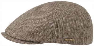 Sixpence / Flat cap - Stetson Duck Cap Cotton/Linen (brun)