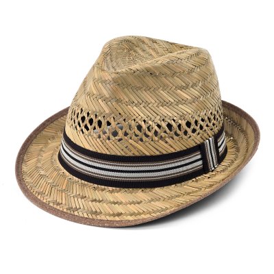 Stråhat - Gårda Agulo Natural Straw Trilby (natur/brun)
