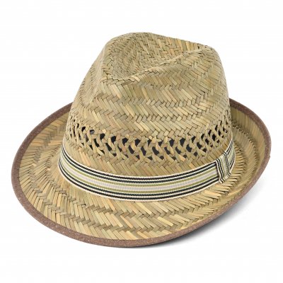 Stråhat - Gårda Agulo Natural Straw Trilby (natur/creme)