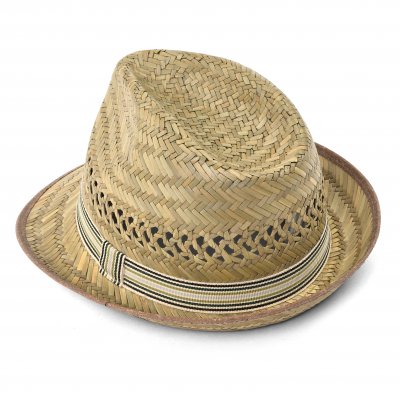 Stråhat - Gårda Agulo Natural Straw Trilby (natur/creme)
