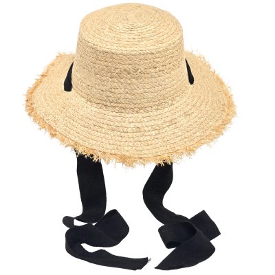 Stråhat - Gårda Ajaccio Sun Hat (naturlig/sort)