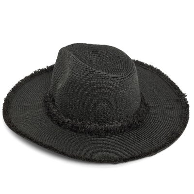 Stråhat - Gårda Alicante Fedora (sort)