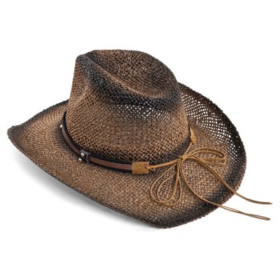 Stråhat - Gårda Barcelona Western Hat (brun)