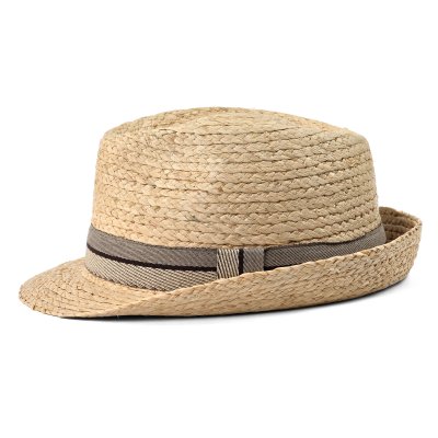 Stråhat - Gårda Benijo Raffia Trilby (natur/taupe)