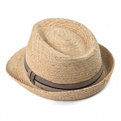 Stråhat - Gårda Benijo Raffia Trilby (natur/taupe)