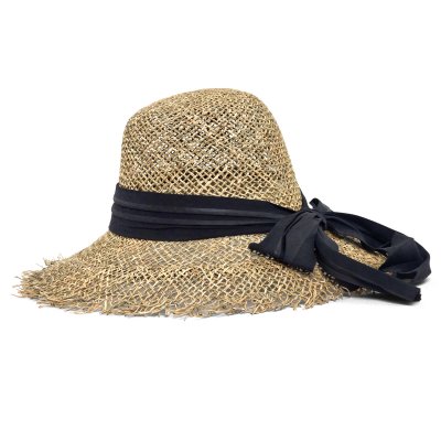 Stråhat - Gårda Dubrovnik Sun Hat (naturlig/sort)