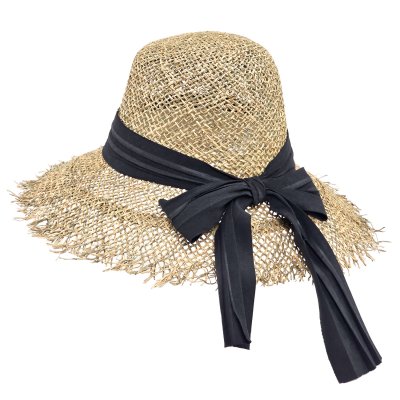 Stråhat - Gårda Dubrovnik Sun Hat (naturlig/sort)