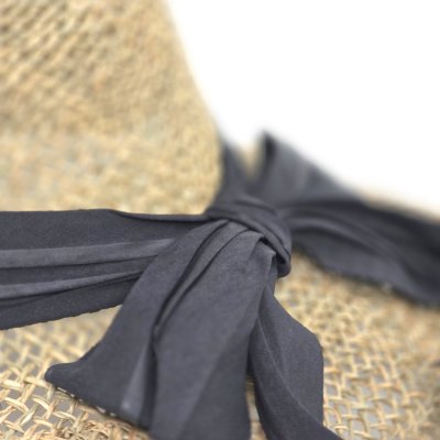 Stråhat - Gårda Dubrovnik Sun Hat (naturlig/sort)