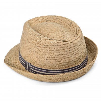 Stråhat - Gårda Marzagan Raffia Trilby (natur/blå)