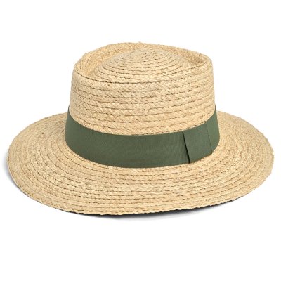 Stråhat - Gårda Palma Gambler (natur/grøn)