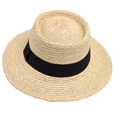 Stråhat - Gårda Palma Gambler (naturlig/sort)