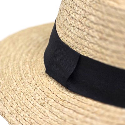 Stråhat - Gårda Palma Gambler (naturlig/sort)
