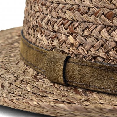 Stråhat - Gårda Tenerife Raffia Fedora (natur/brun)