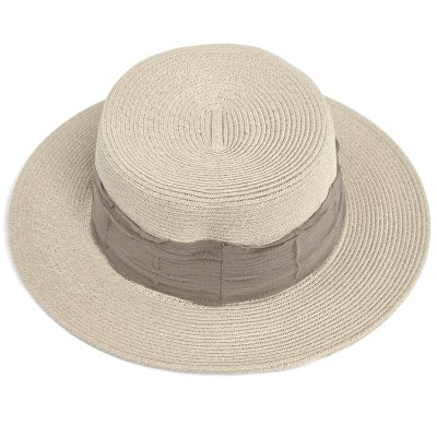 Stråhat - Gårda Valletta Boater (beige)