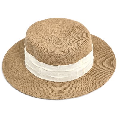 Stråhat - Gårda Valletta Boater (kaki)