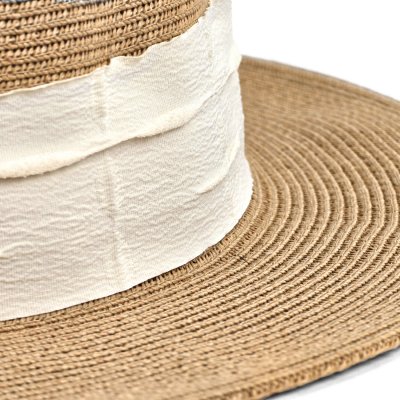 Stråhat - Gårda Valletta Boater (kaki)